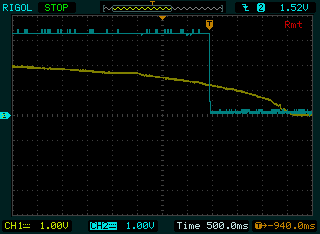 Overheat protection trips at 1.25 V corresponding to 65 C